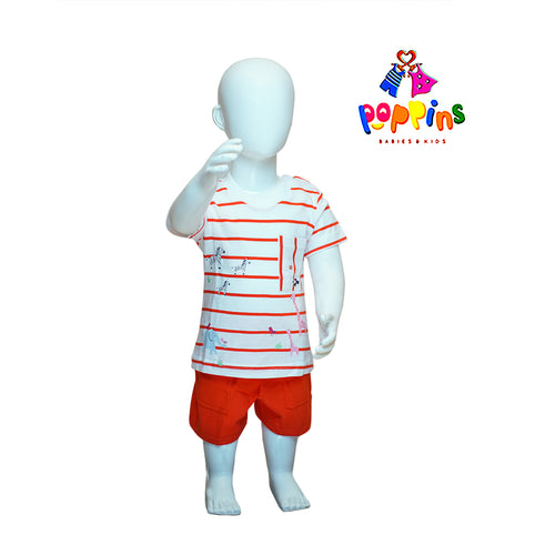 Baby Outfit T-Shirt Short Set Zebra Stripes
