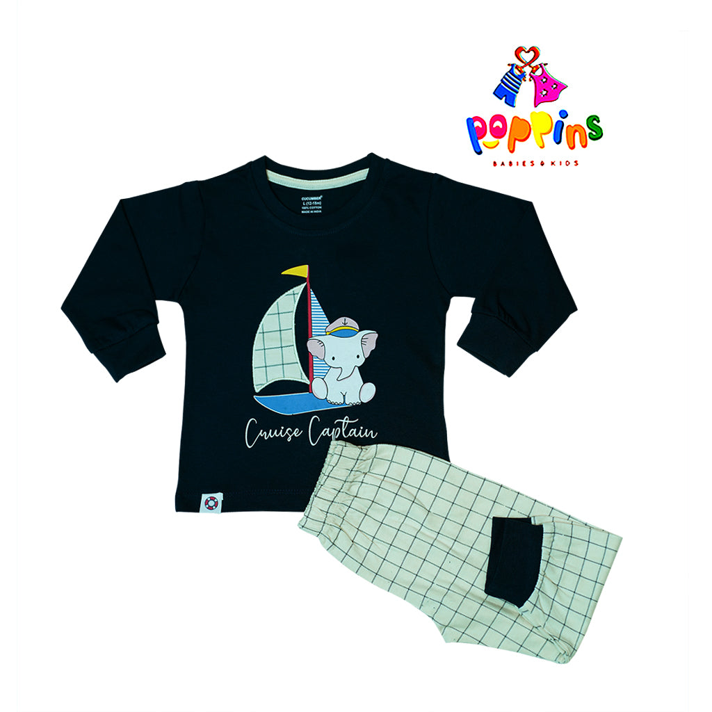 Baby and Toddler outfit set- Indigo