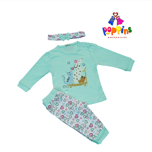 Baby outfit set with headband