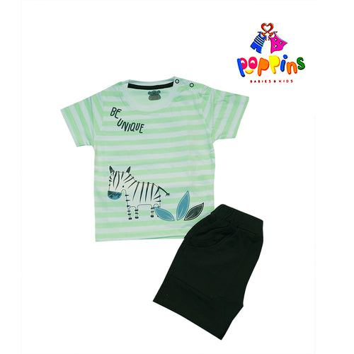 Baby and Toddler short set with Zebra Stripes