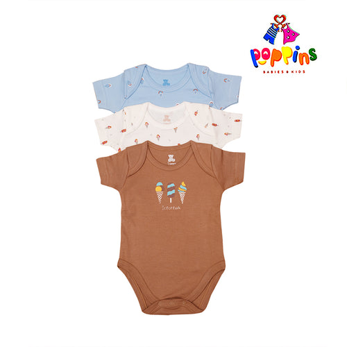 Baby Bodysuit-Pack Of 3Pcs Ice Cream