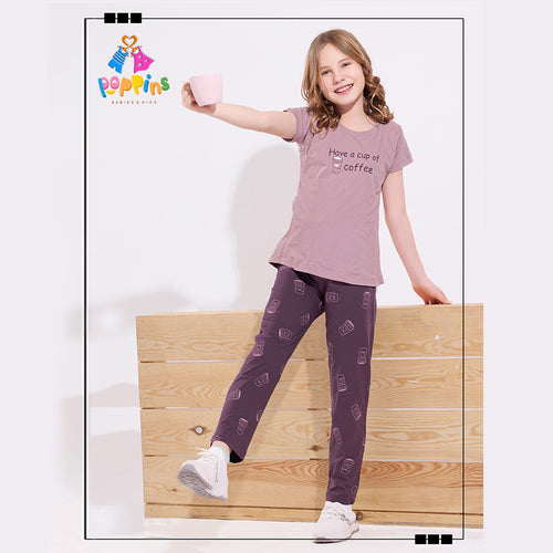 Kids Princess Pajama Party Tshirt pant set