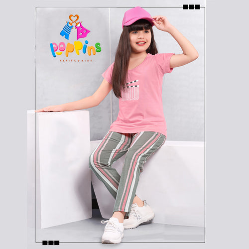 Kids Barcode Printed Tshirt pant set