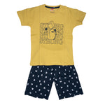Boys Graphic T-Shirt Short set- Strong Yellow