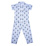 Kids cotton printed night suit- Robot