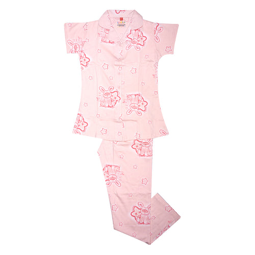 Girls Graphic Sleep set- Light Pink