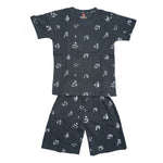 Boys Graphic T-Shirt Short set- Alphabet Green