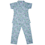 Kids cotton printed night suit- Cats