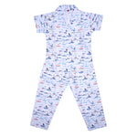 Kids cotton printed night suit- Ship