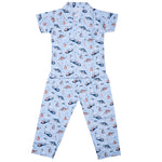 Kids cotton printed night suit- Helicopter