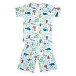 Boys Graphic T-Shirt Short set- Dino Blue