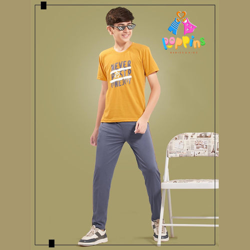 Kids T-shirt Pant Set Never Postpone Enjoying