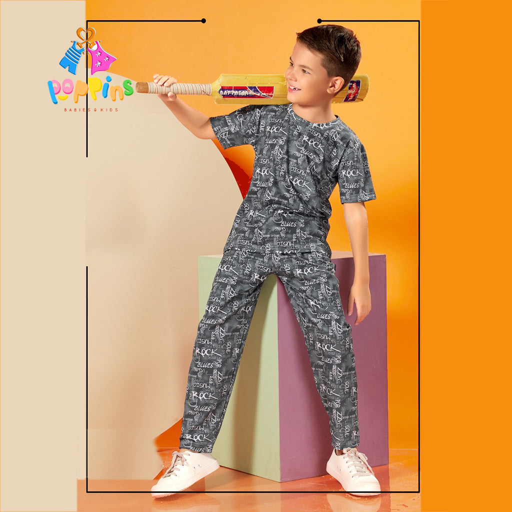 Kids Night Suit Rock Style