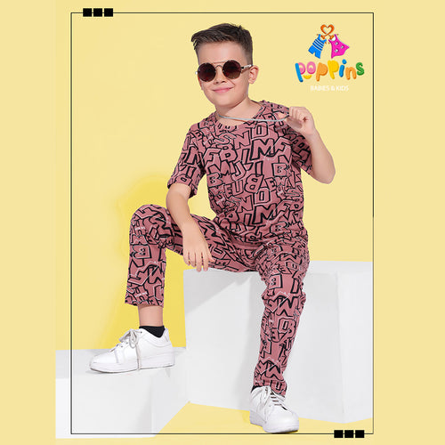 Kids Comfy Cuties Letter Printed_T Shirt Pant Set