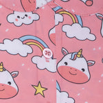 Kids cotton printed night suit- Unicorn