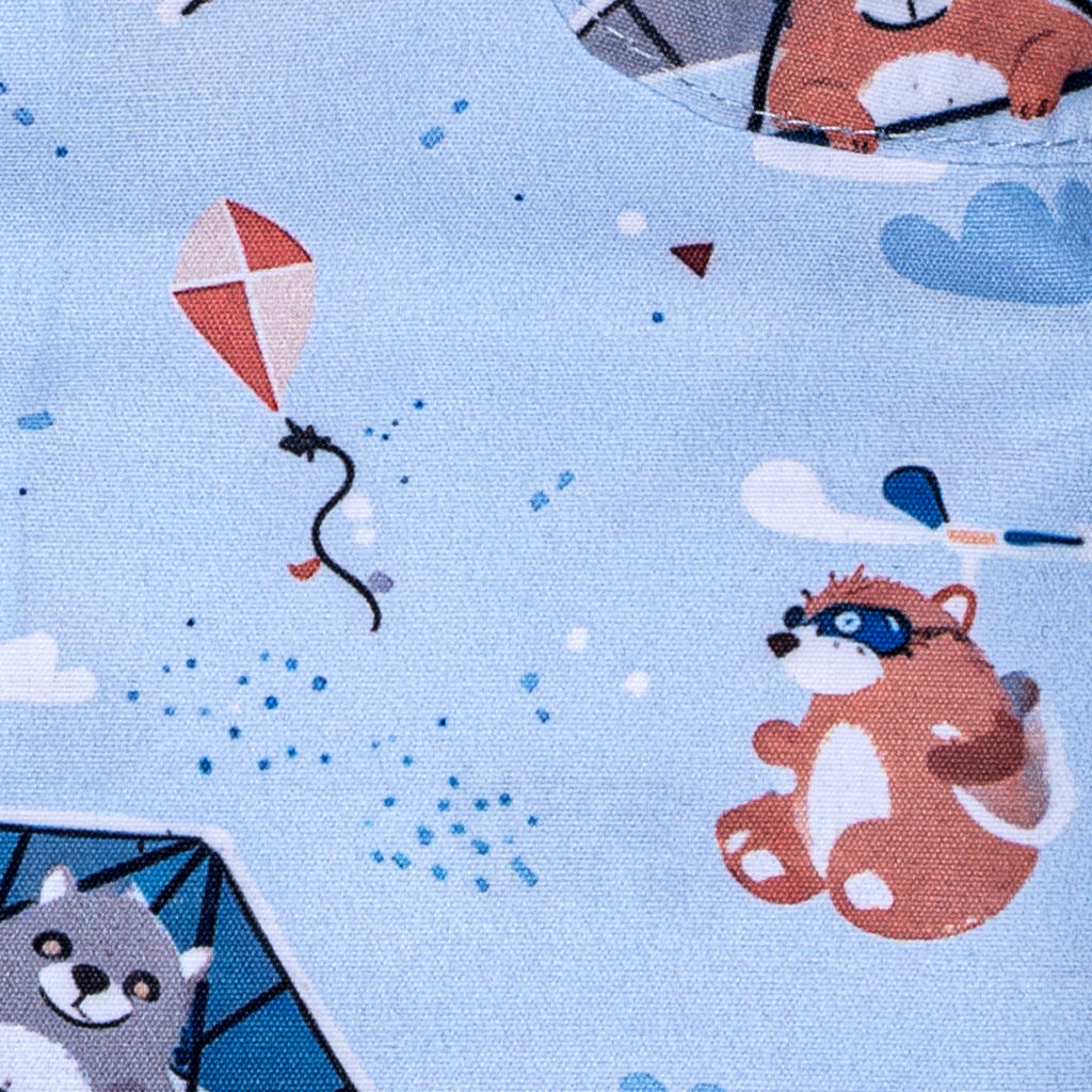 Kids cotton printed night suit- Helicopter