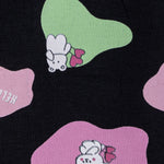 Girls Printed Leggings- Black Multi