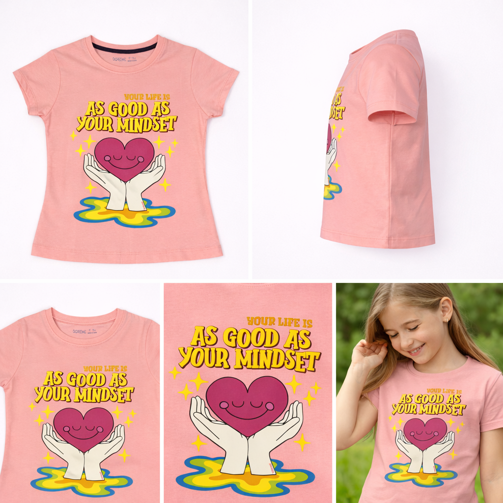 Girls Graphic Tshirt- Heart