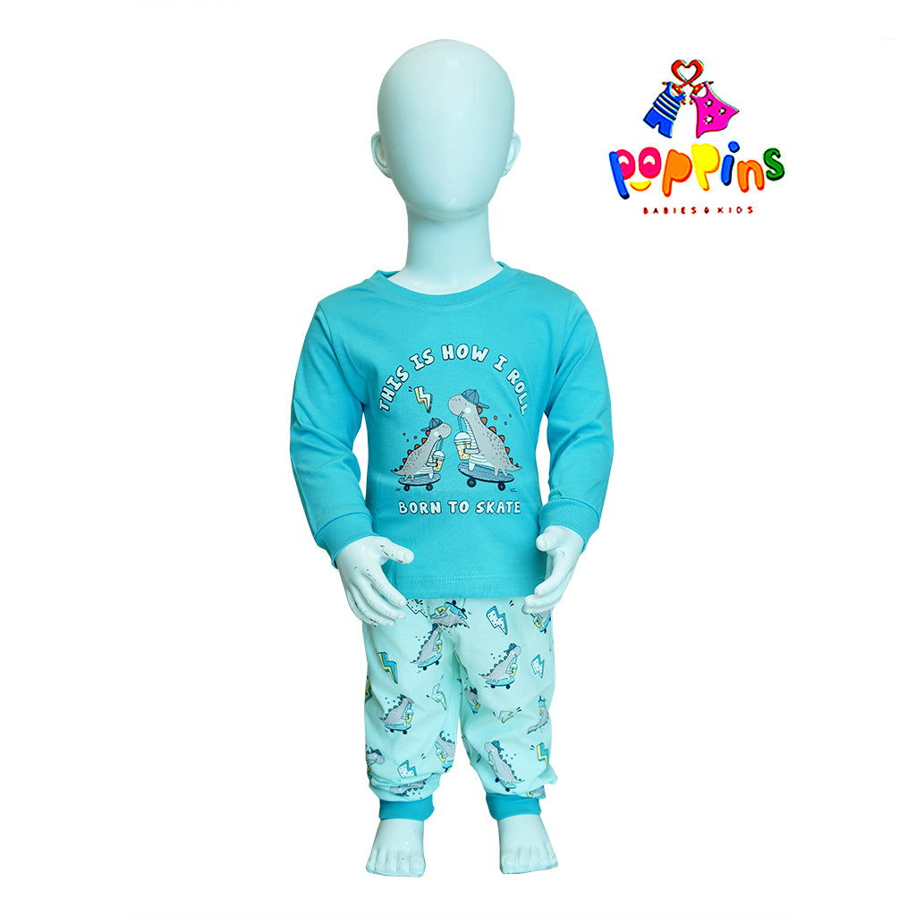 Baby Play outfit set- Blue Dino