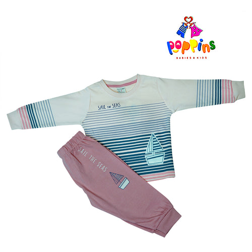Baby and Toddler T-shirt and Pant Little One Stripes Set