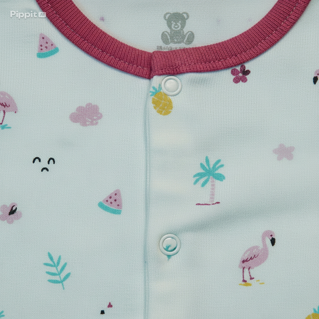 Baby Bodysuit-Pack Of 3Pcs Flamingo Party