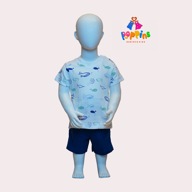 Baby T-Shirt Short Set Camelina Splash