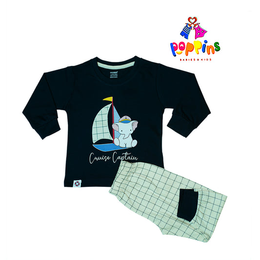 Baby and Toddler outfit set- Indigo