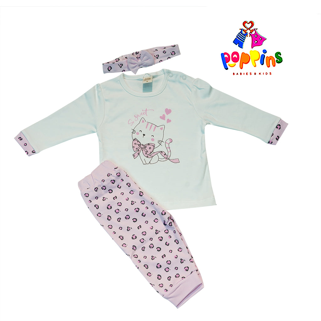 Baby outfit set with headband