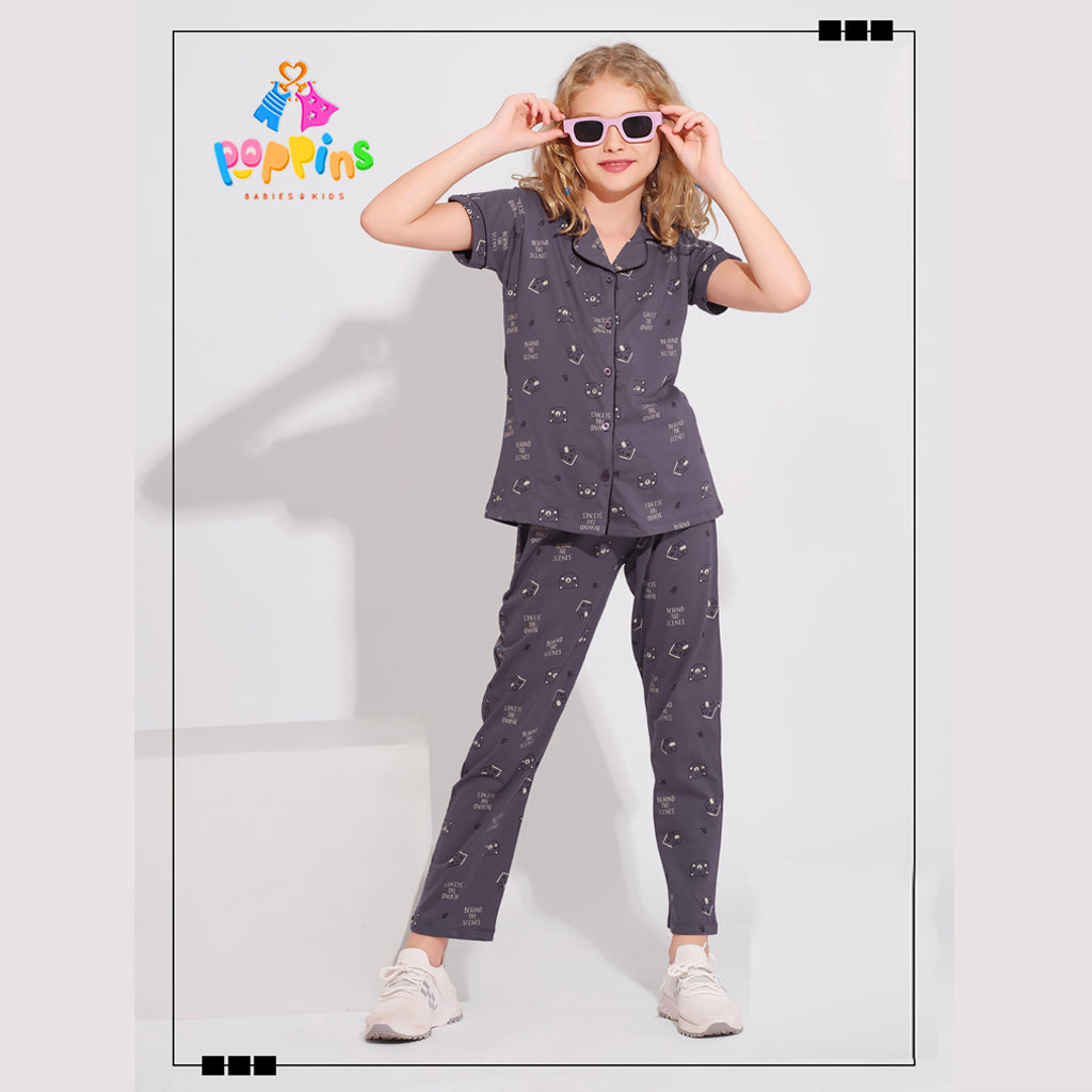 Girls Button down pyjama set