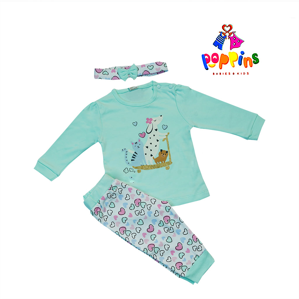 Baby outfit set with headband