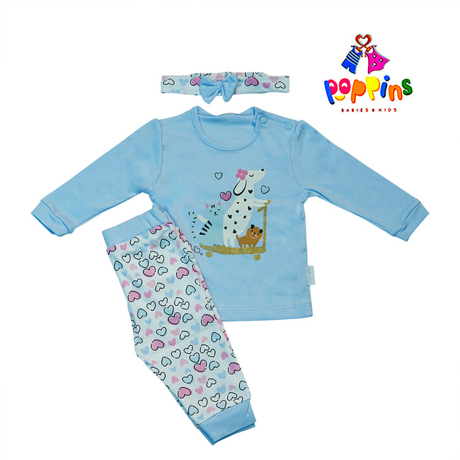 Baby Full Sleeve Set & Head Band hearts