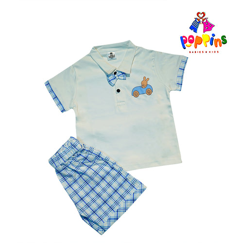 Baby and Toddler short set With Plain Checks