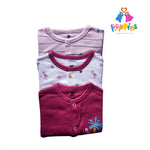 Baby Bodysuit-Pack Of 3Pcs Flamingo Party