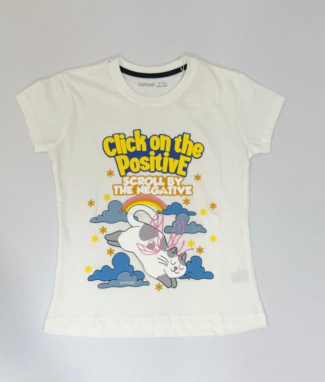 Girls Graphic Tshirt- Positive