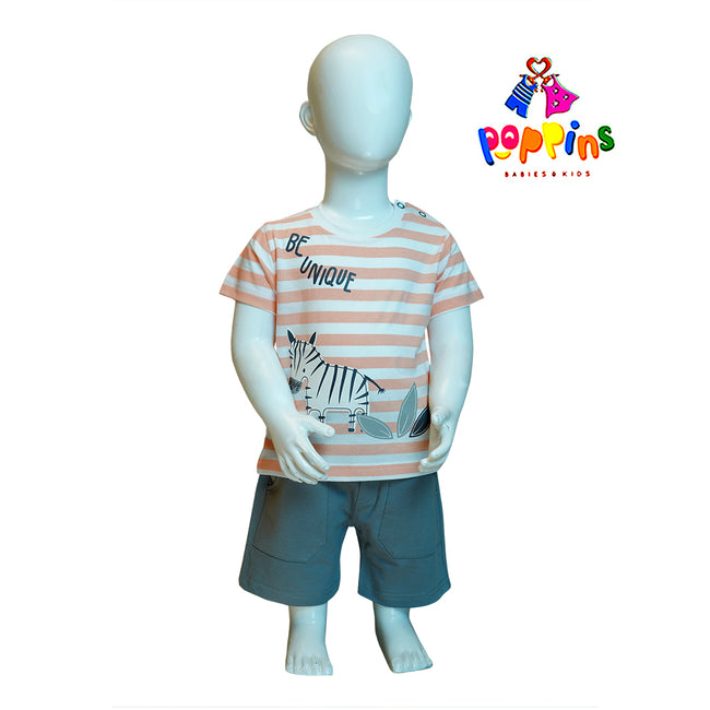 Baby and Toddler short set with Zebra Stripes