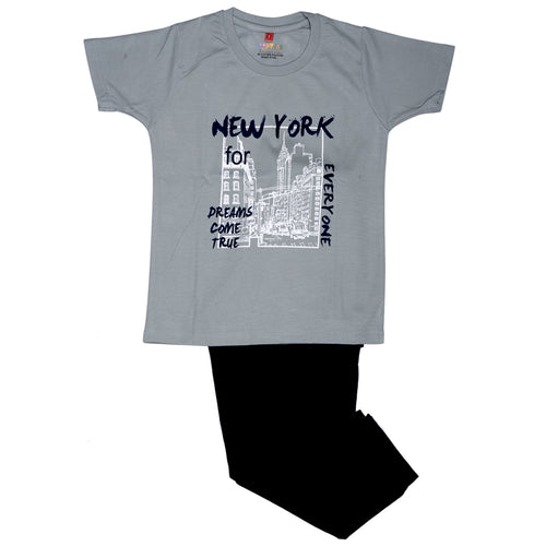 Boys Graphic NewYork set- Muted Green