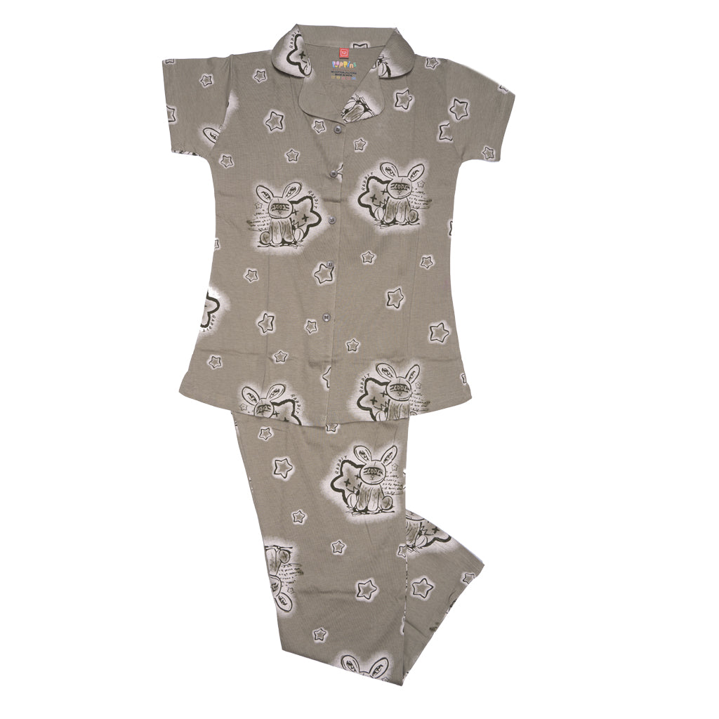 Girls Graphic Sleep set- Saje Green