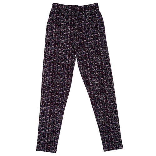Girls Printed Leggings- Brown Butterfly