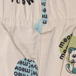 Girls Printed Leggings- Meow