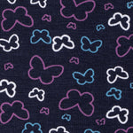 Girls Printed Leggings- Navy Blue Butterfly