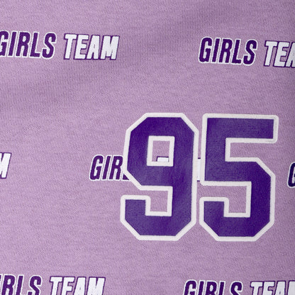 Girl Team Sweat Set-Purple