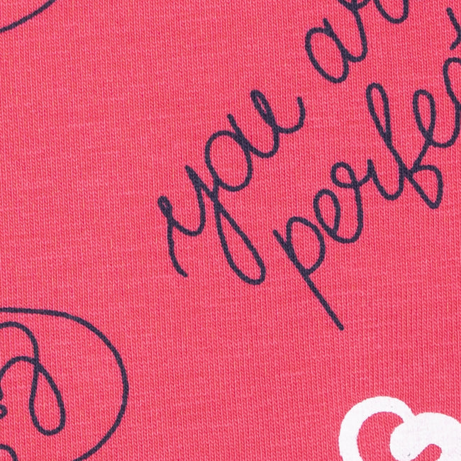 Girls Printed Leggings- Hot Pink Sweetheart