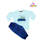 Baby Pullover Outfit Set Plaid Print