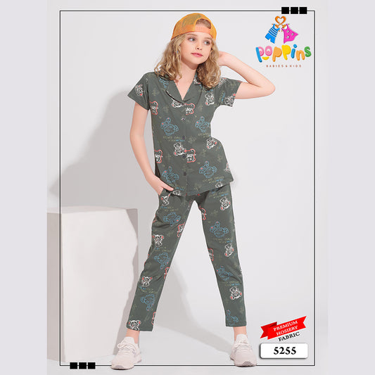 Girls Button down pyjama set