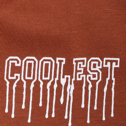 Boys Graphic T-Shirt Short set- Rust
