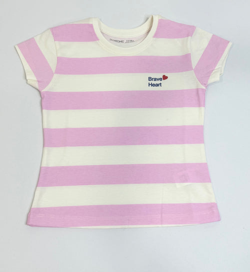 Girls Tshirt- Pink Striped