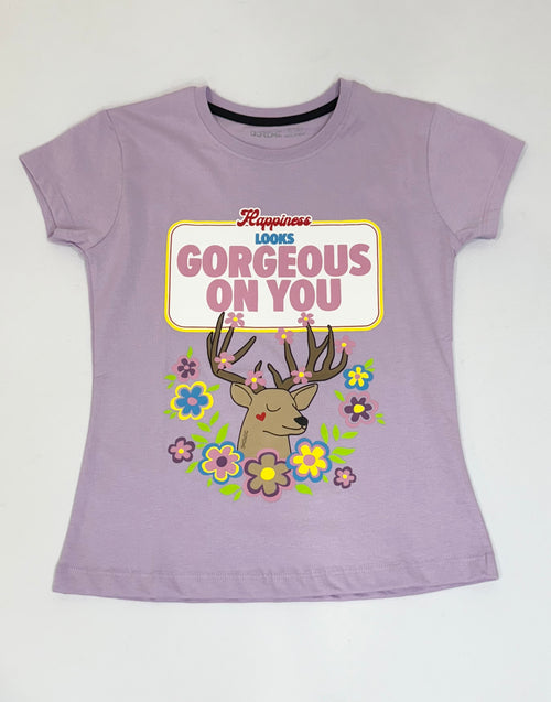 Girls Graphic Tshirt- Gorgeous