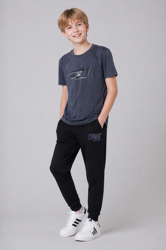 Boys Graphic set- Grey