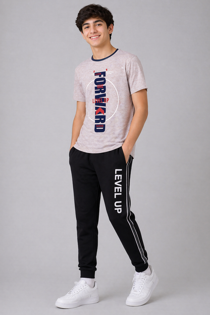Boys Graphic set- Peach