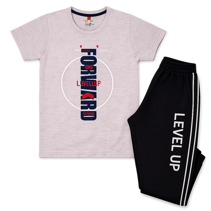 Boys Graphic set- Peach
